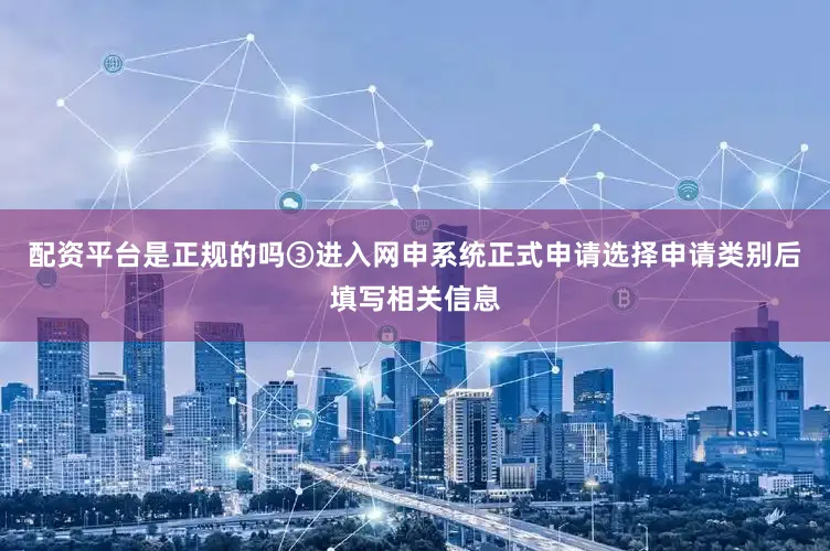 配资平台是正规的吗③进入网申系统正式申请选择申请类别后填写相关信息